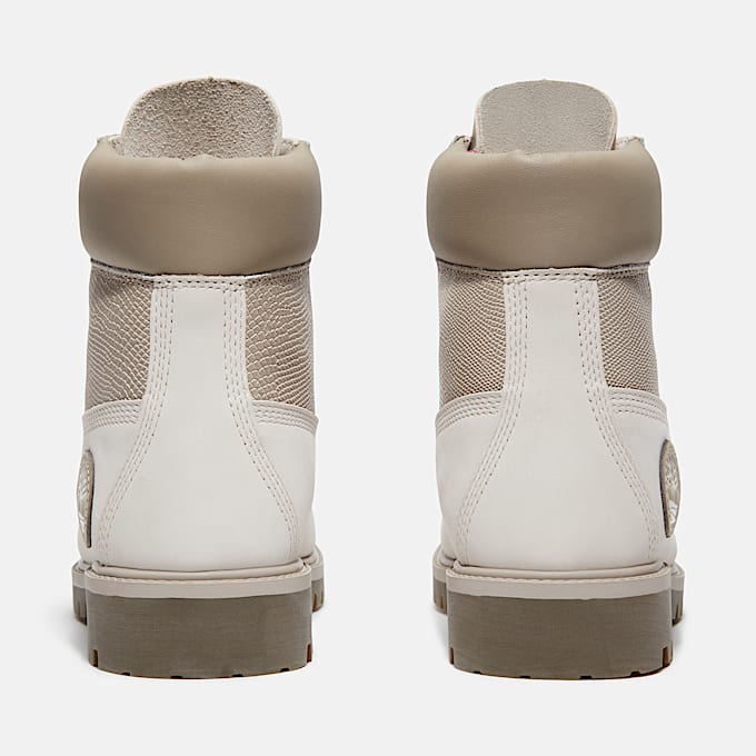Mens Year of the Snake Timberland Heritage 6Inch Waterproof Boot TBL White Nubuck ALT5