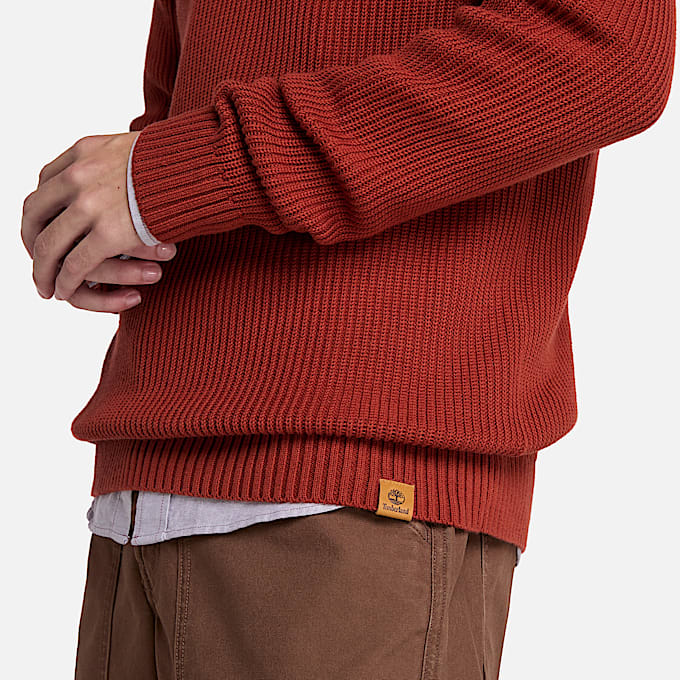 Men's Raglan Sleeve Ribbed Sweater