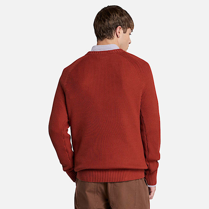Men's Raglan Sleeve Ribbed Sweater