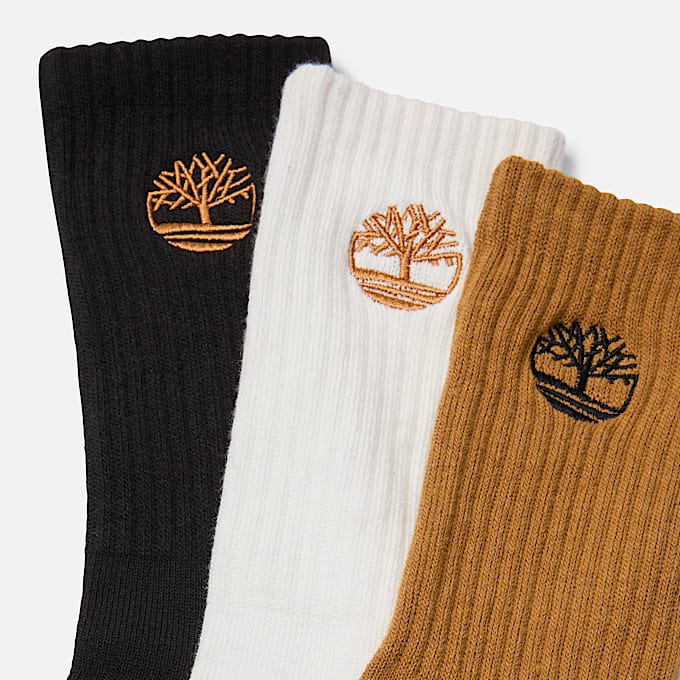 Newmarket 3Pack Half Cushion Crew Sock TBL Wheat ALT1