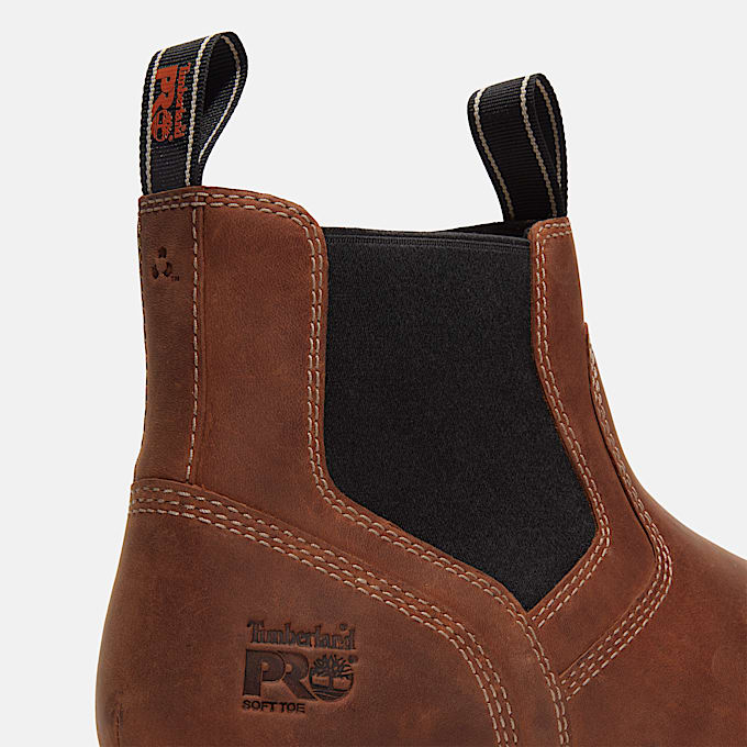 Mens Irvine Chelsea Soft Toe Work Boot TBL Medium Brown FullGrain ALT7