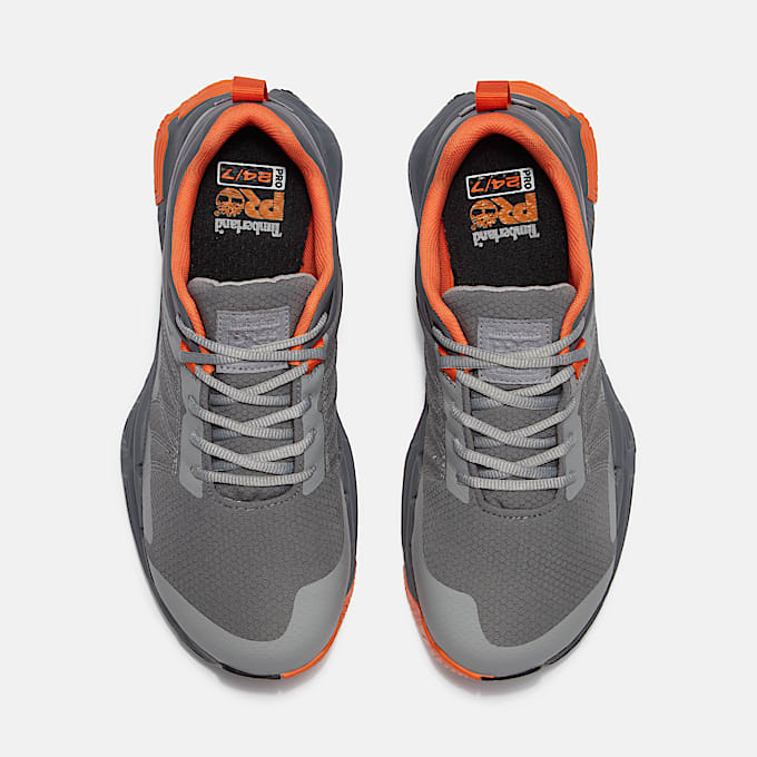 Mens XR1 Dynamic Natural Fit Alloy Toe Work Sneaker TBL Grey MeshOrange ALT2