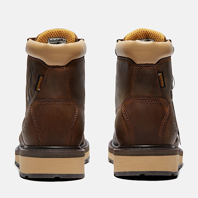 Mens Timberland PRO and Pabst Blue Ribbon Gridworks 6 Soft Toe Waterproof Work Boot TBL Brown FullGrain ALT5