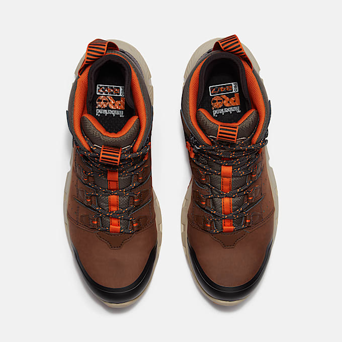 Mens Tempe 6 Alloy Toe Waterproof Work Boot TBL Medium Brown Leather ALT2