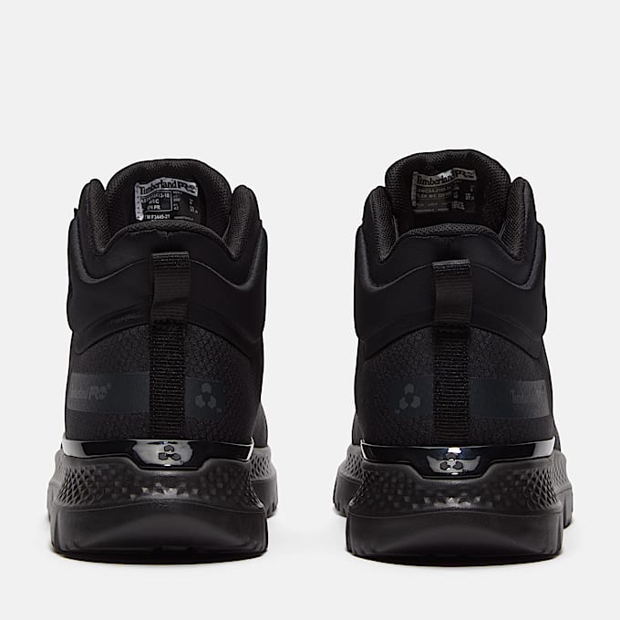 Mens Intercept Mid CSA Steel Toe Work Sneaker TBL Black Ripstop Nylon ALT5