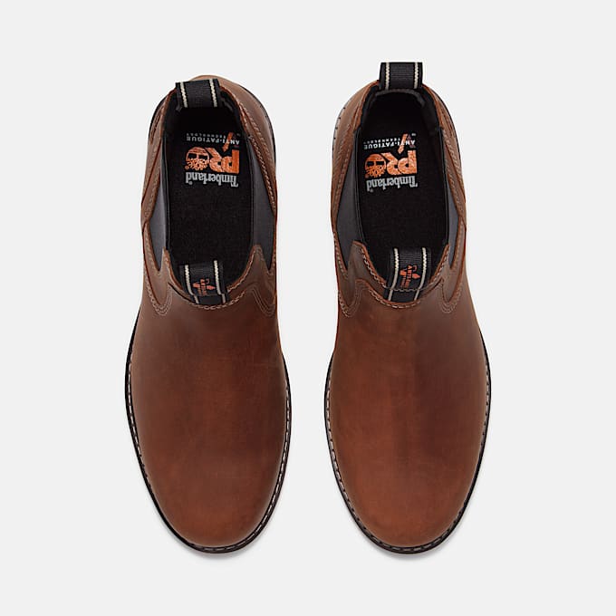 Mens Irvine Chelsea Soft Toe Work Boot TBL Medium Brown FullGrain ALT2