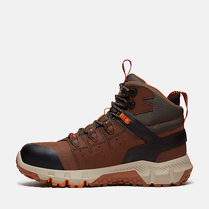 Mens Tempe 6 Alloy Toe Waterproof Work Boot TBL Medium Brown Leather ALT6