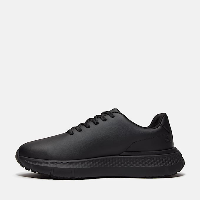 Womens Power Shift SlipResistant Hospitality Work Sneaker TBL Black Leather ALT6