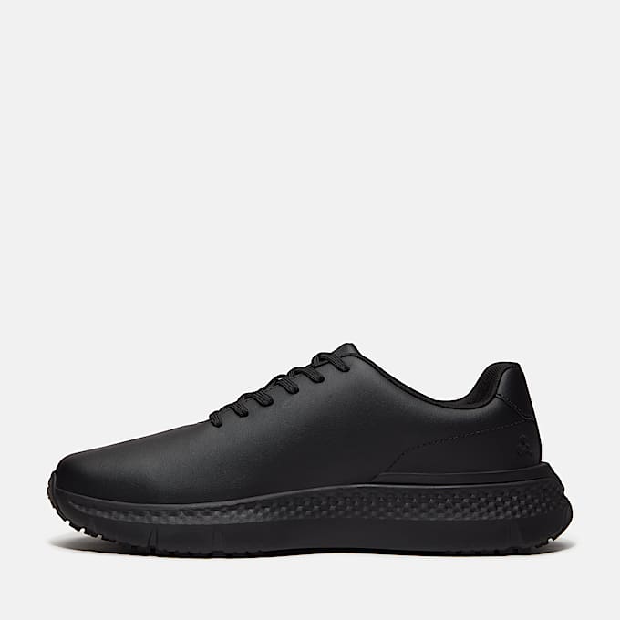 Mens Power Shift SlipResistant Hospitality Work Sneaker TBL Black Leather ALT6