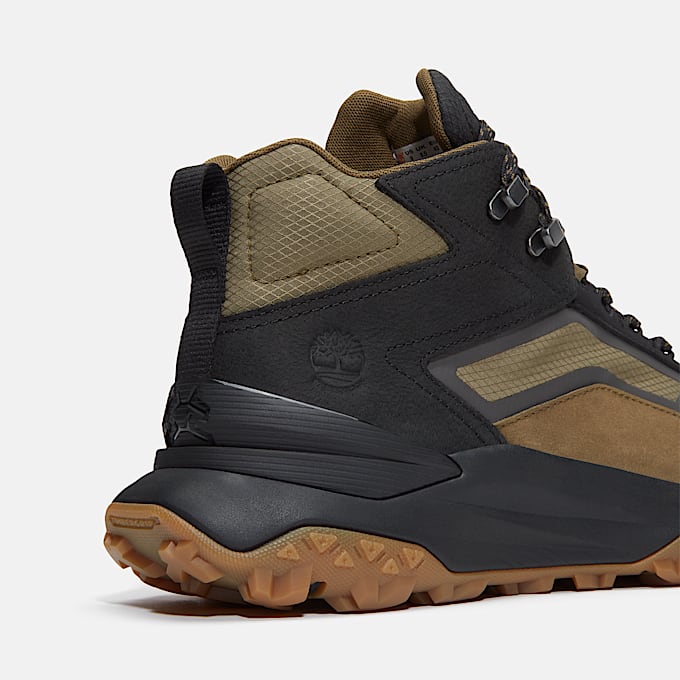 Mens Motion Access Mid Waterproof Sneaker TBL Olive Green Ripstop ALT7