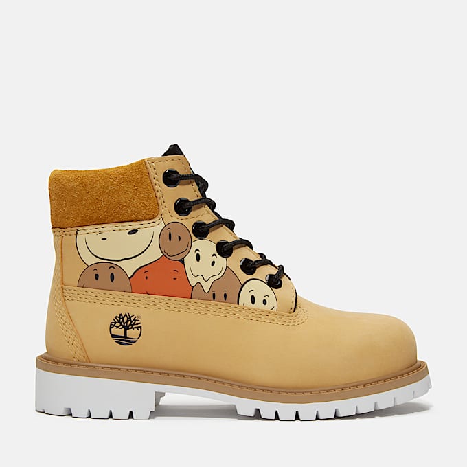 Botte impermable Timberland Premium 6Inch Nuances de bonheur pour enfants TBL Imprim visage souriant bl HERO