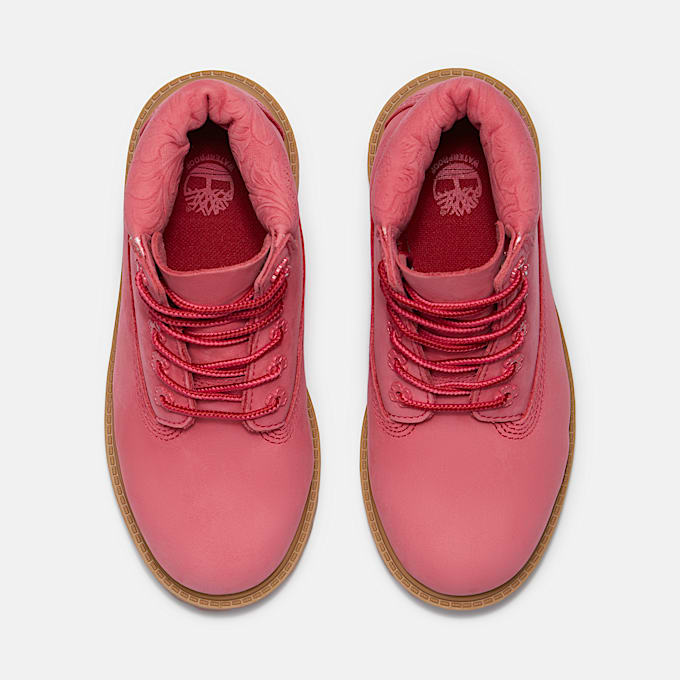 Toddler Timberland Premium 6Inch Waterproof Boot TBL Bright Pink Nubuck ALT2