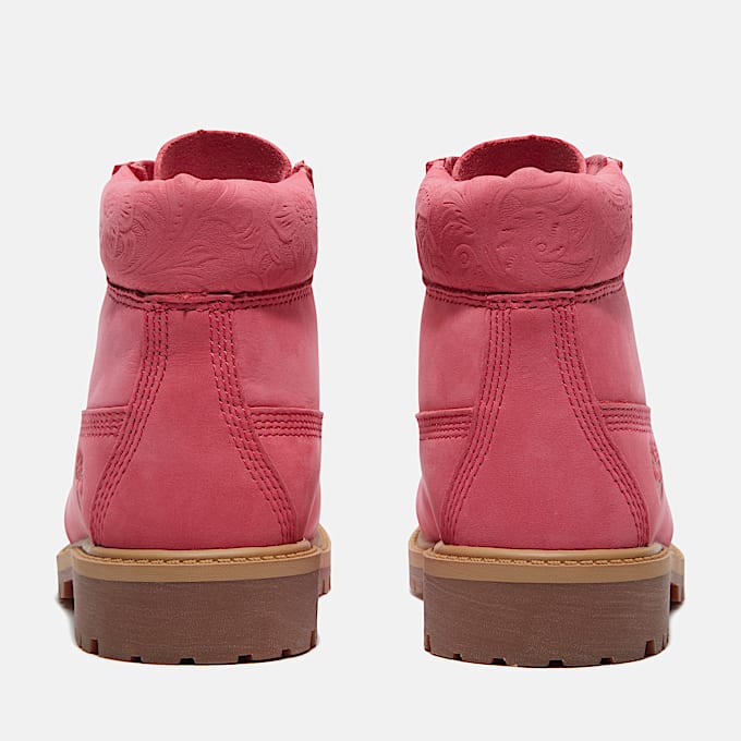 Toddler Timberland Premium 6Inch Waterproof Boot TBL Bright Pink Nubuck ALT5