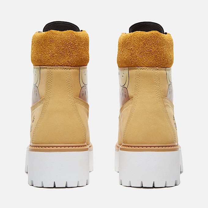 Bota de plataforma Stone Street Waterproof Shades of Happiness 6 para mujer TBL Carita Feliz color Trigo ALT5