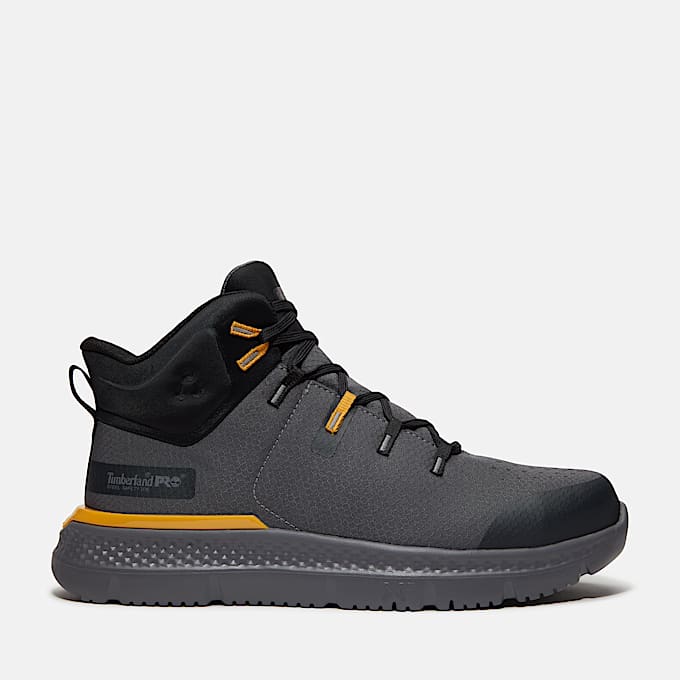 Mens Intercept Mid Steel Toe Work Sneaker TBL Dark Grey Ripstop HERO