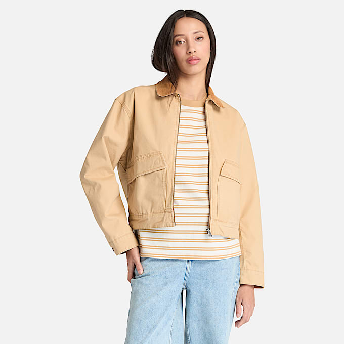 Womens Strafford Washed Canvas Jacket TBL Light Wheat HERO