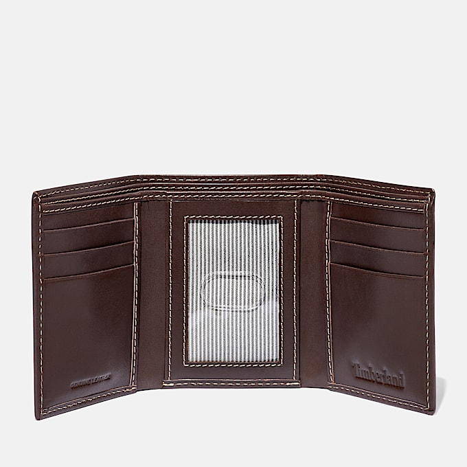 Mens Smooth Leather Trifold Wallet TBL Brown ALT1