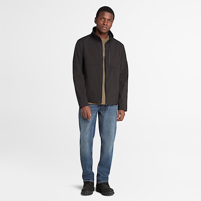 Mens Mt Waumbek Windproof FullZip Softshell TBL Black ALT1