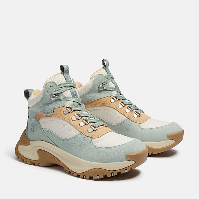 Womens Mt Maddsen Peak Waterproof Hiking Boot TBL Light Green Suede ALT4