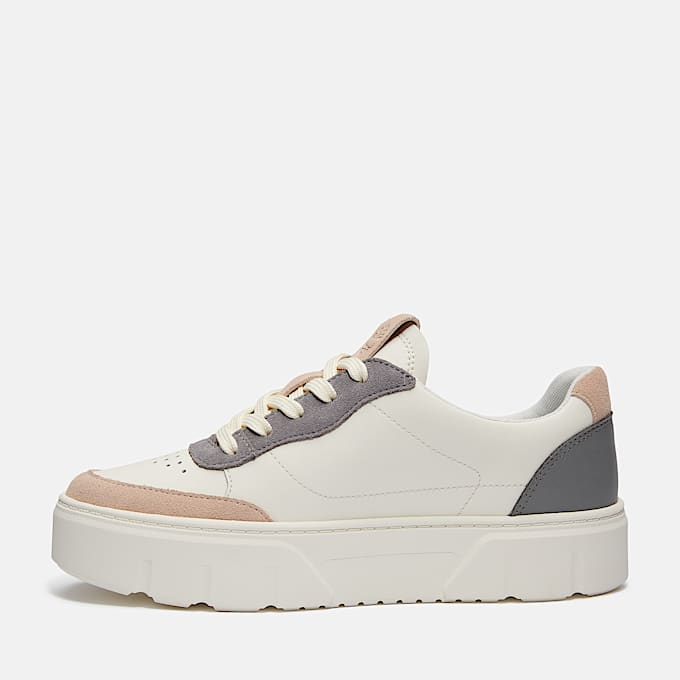 Womens Laurel Court Suede Accent LaceUp Sneaker TBL Natural LeatherDark Grey ALT6
