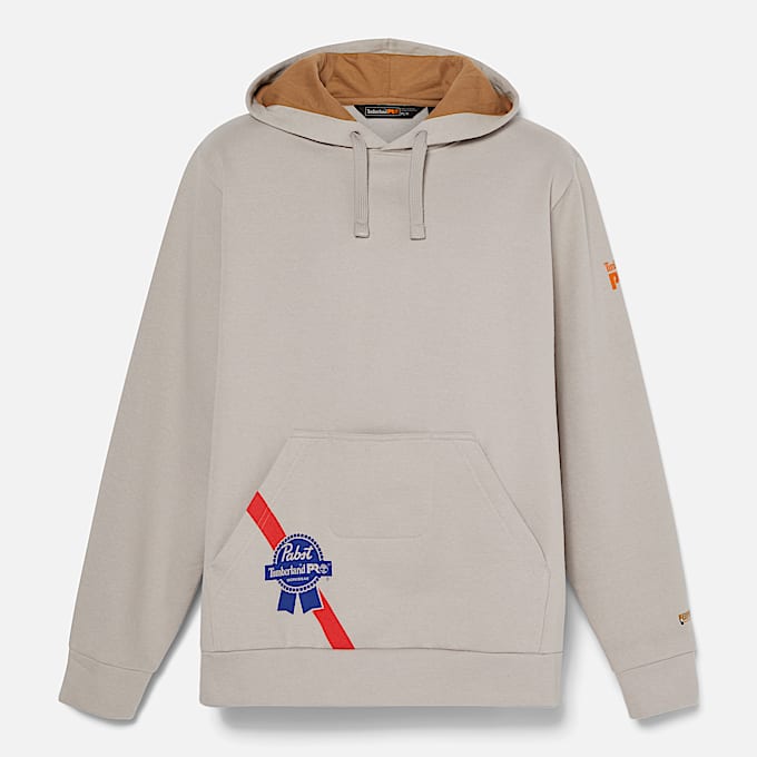 Mens Timberland PRO and Pabst Blue Ribbon Hoodie TBL Light Grey ALT10