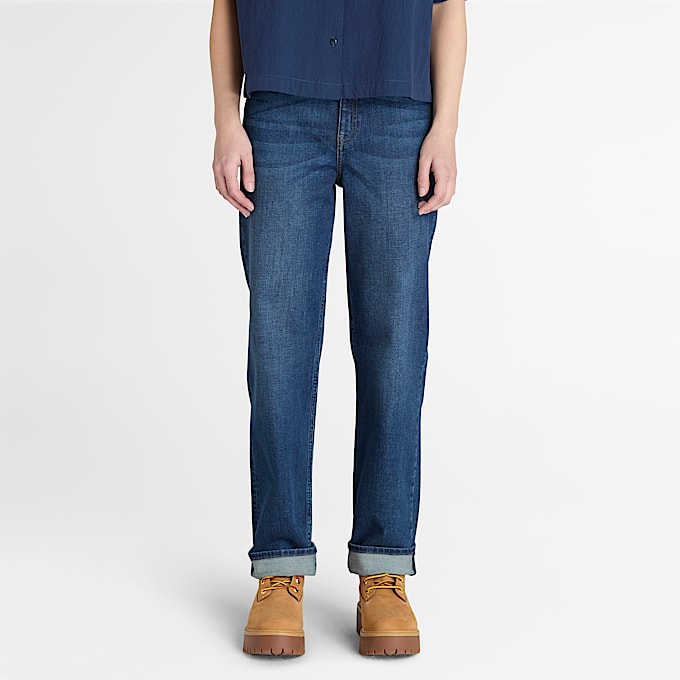 Womens Timberland StraightFit Denim Pant TBL Slate Blue HERO