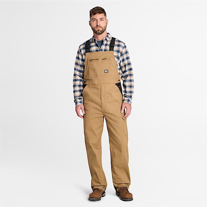 Mens Timberland PRO Ironhide Flex Bib Overall TBL Dark Wheat HERO