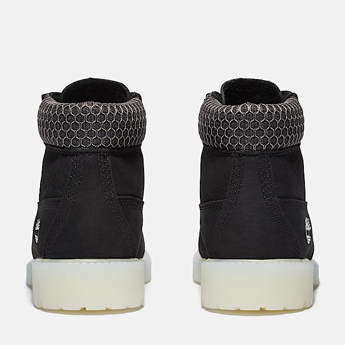 Youth Timberland Premium 6Inch Waterproof Boot TBL Black Nubuck ALT5