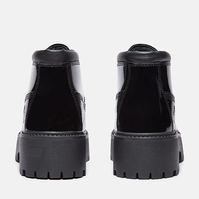 Womens Patent Leather Stone Street Platform Chukka TBL Black Patent Leather ALT5