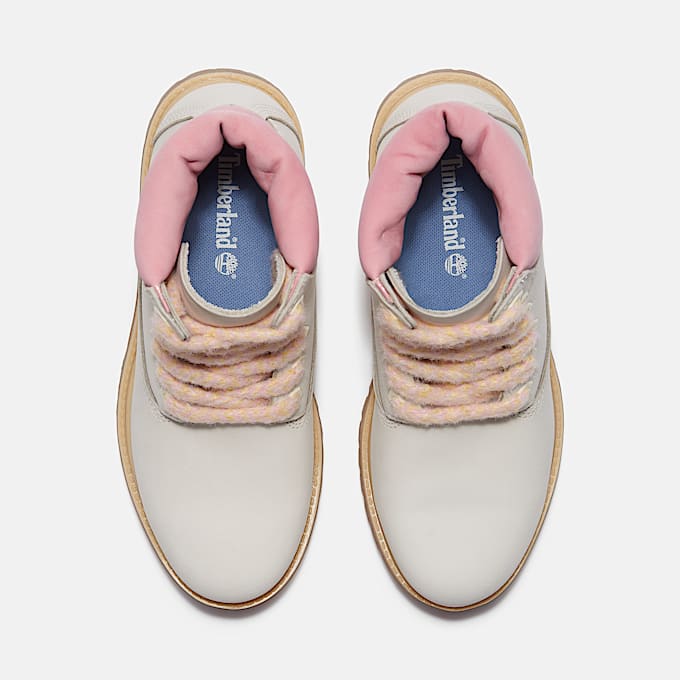 Womens Timberland Premium 6Inch Waterproof Boot TBL Natural NubuckPink ALT2