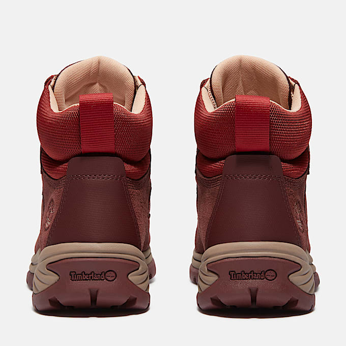 Womens White Ledge Waterproof Hiking Boot TBL Burgundy Suede ALT5