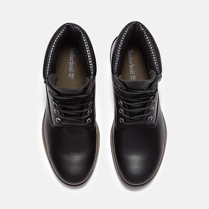 Botte impermable Timberland Premium 6Inch pour hommes TBL Cuir pleine fleur noirBrun fonc ALT2