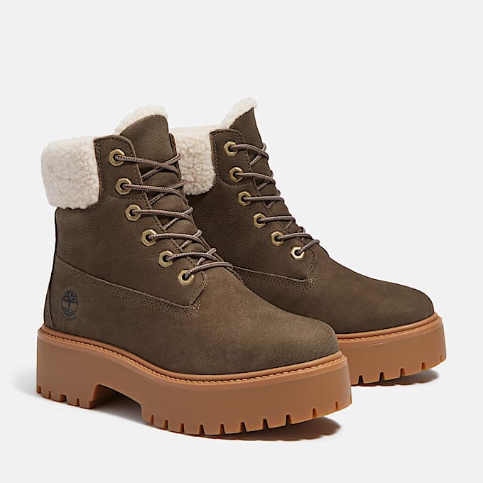 Botte imperméable Stone Street avec doublure chaude et semelle plateforme pour femmes