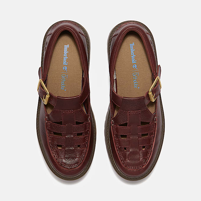 Womens Stone Street Platform Buckle Shoe TBL Burgundy FullGrain ALT2