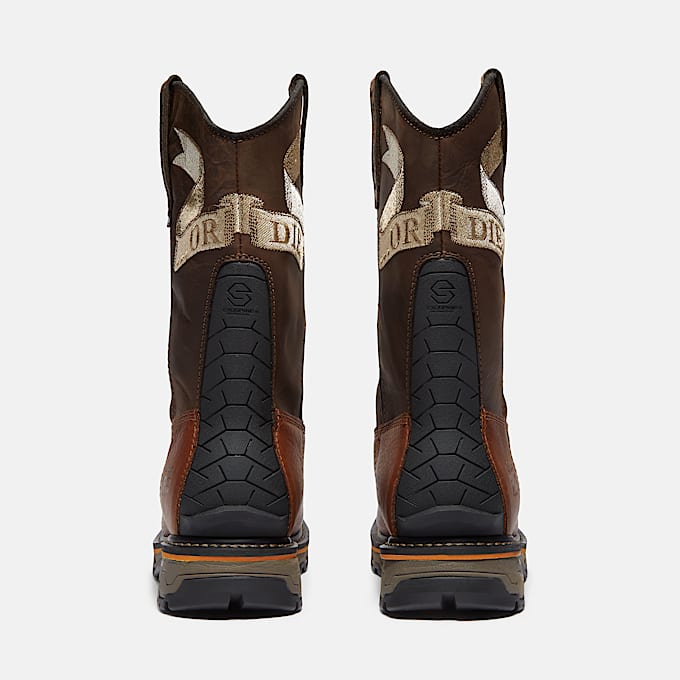 Mens True Grit Live Free or Die PullOn Soft Toe Waterproof Work Boot TBL Medium Brown FullGrain ALT5