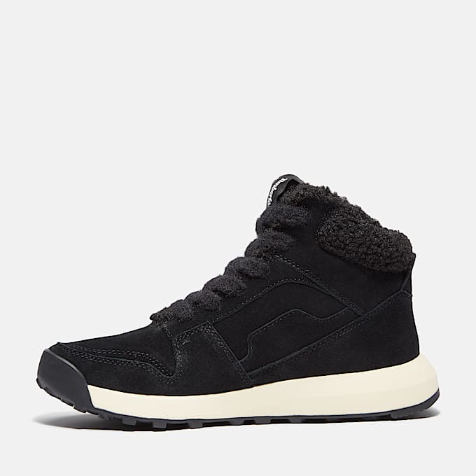 Womens Retro Swift HighTop Sneaker TBL Black Suede ALT6