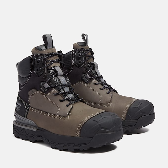 Mens Boondock Ultralight 6 Composite Toe Waterproof Work Boot TBL Grey FullGrainBlack ALT4