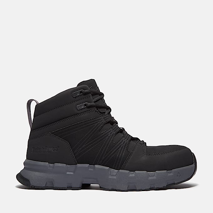 Mens Powertrain EV Mid Composite Toe SD10 Work Sneaker TBL Blackout LeatherSynthetic HERO