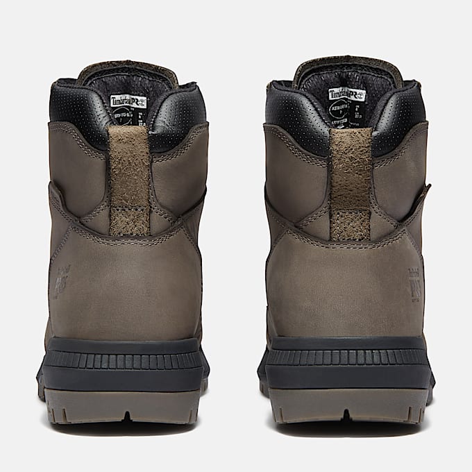 Mens Montauk 6 Soft Toe Work Boot TBL Medium Grey Leather ALT5