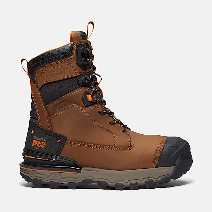 Mens Boondock Ultralight 8 Composite Toe Waterproof Work Boot TBL Light Brown FullGrain HERO