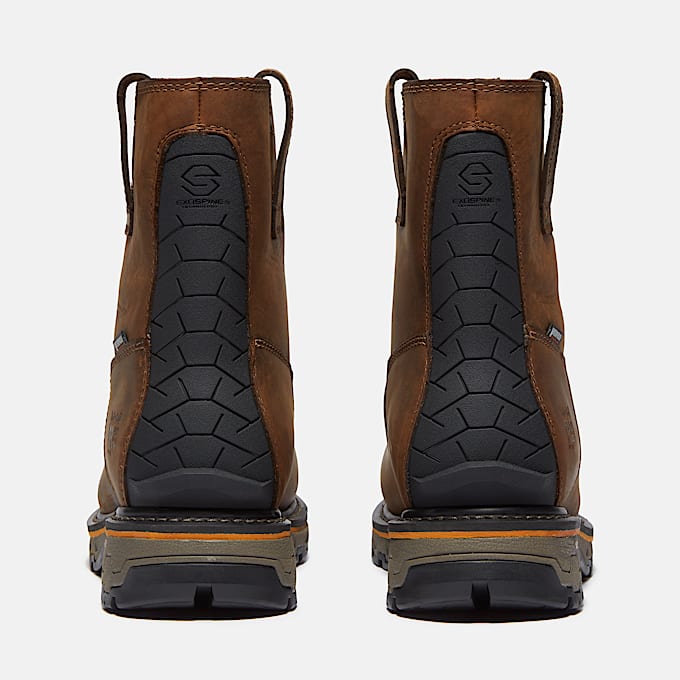 Botas de trabajo True Grit Chelsea Waterproof para hombre con puntera blanda TBL Marrn medio grano completo ALT5