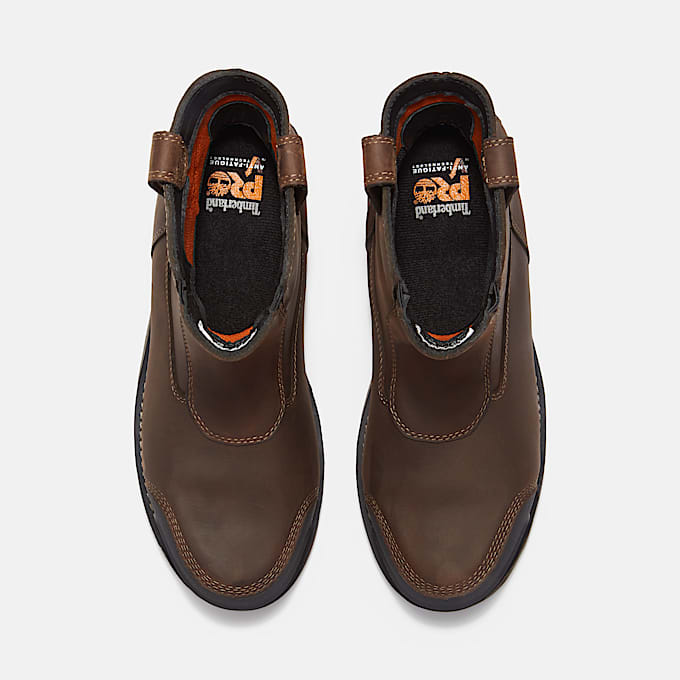 Mens True Grit Chelsea Composite Toe Waterproof Work Boot TBL Dark Brown FullGrain ALT2