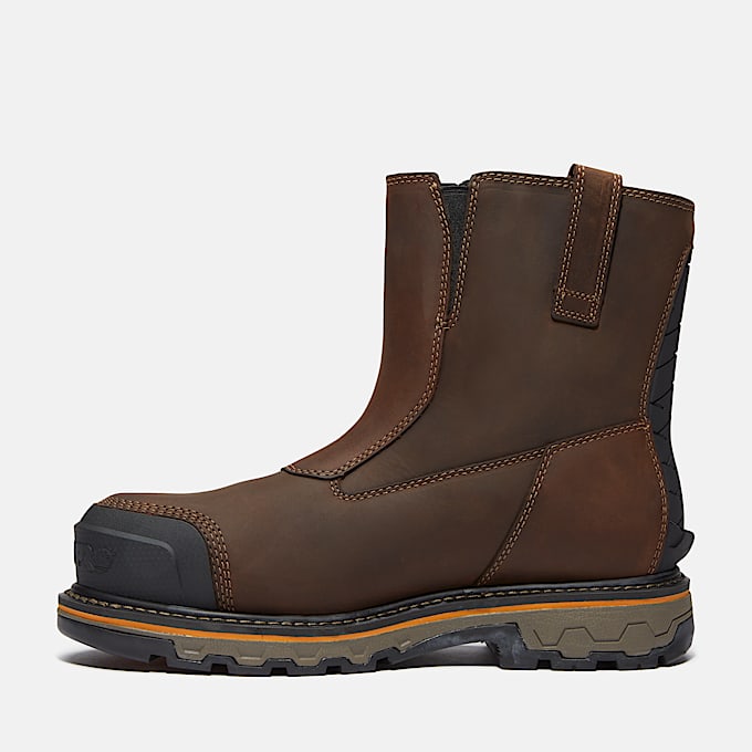 Mens True Grit Chelsea Composite Toe Waterproof Work Boot TBL Dark Brown FullGrain ALT6