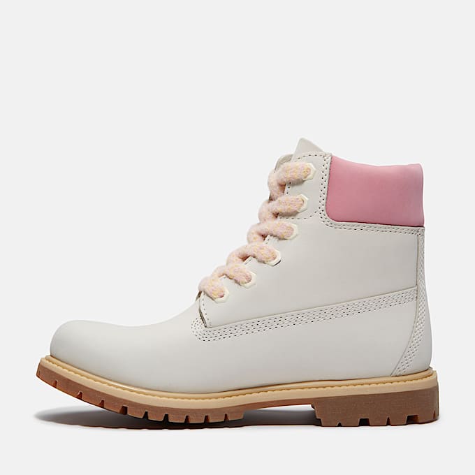 Womens Timberland Premium 6Inch Waterproof Boot TBL Natural NubuckPink ALT6