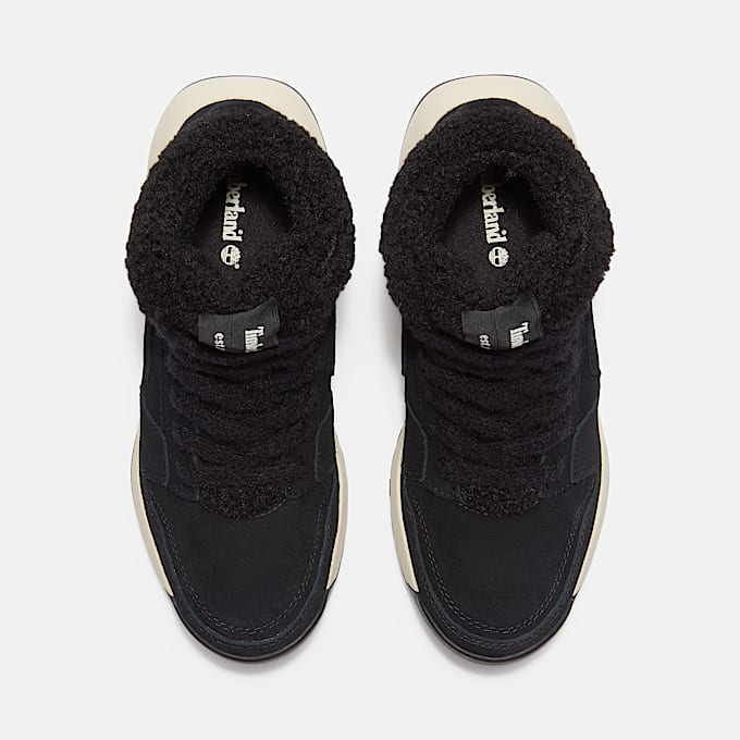 Womens Retro Swift HighTop Sneaker TBL Black Suede ALT2