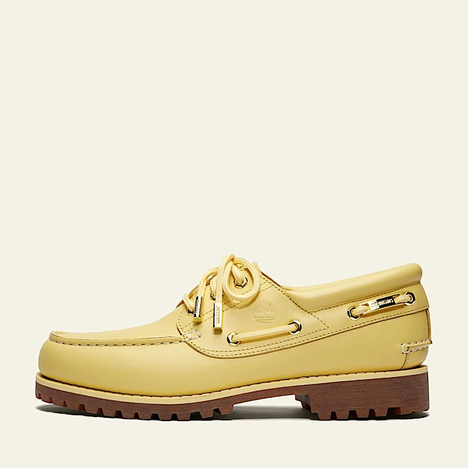 Timberland and Jacquemus 3Eye Lug Boat Shoe TBL Yellow FullGrain ALT12