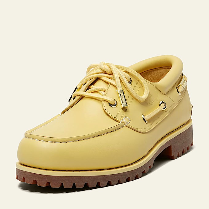 Timberland and Jacquemus 3Eye Lug Boat Shoe TBL Yellow FullGrain ALT13