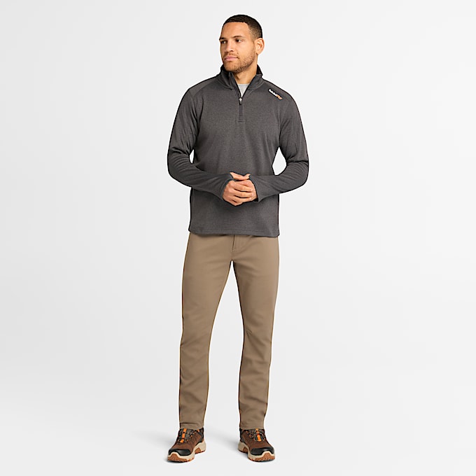 Mens Timberland PRO Understory QuarterZip Fleece Shirt TBL Dark Charcoal Heather ALT1