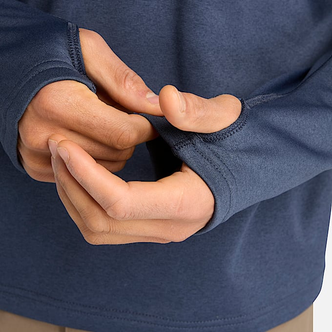 Mens Timberland PRO Understory QuarterZip Fleece Shirt TBL Navy Heather ALT3