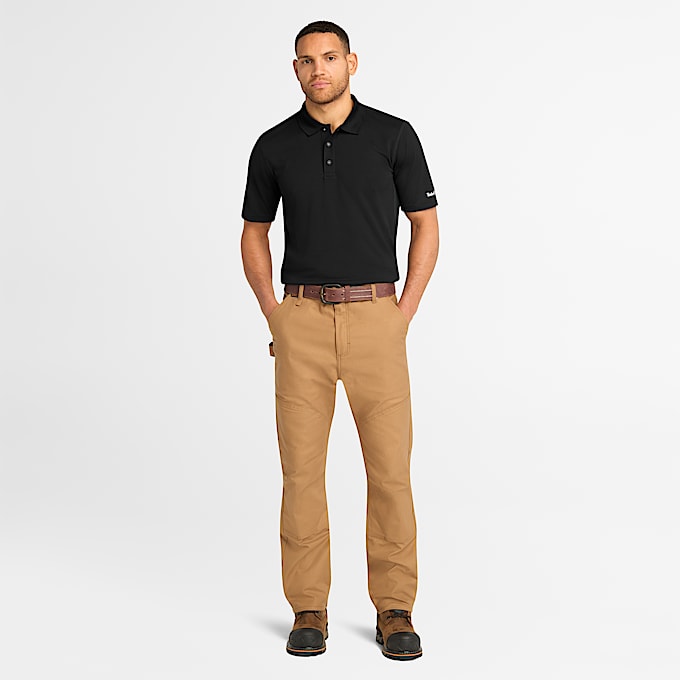 Polo Timberland PRO Wicking Good para hombre TBL Negro azabache ALT1